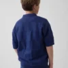 Kindertrui met Johnny-kraag en ruitjespatroon