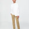Kinderuniform: rechte stretch-kaki broek