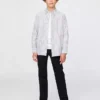 Kinderuniform: rechte stretch-kaki broek