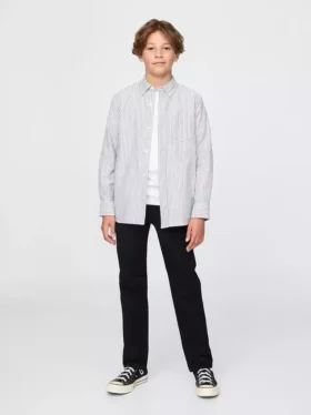 Kinderuniform: rechte stretch-kaki broek