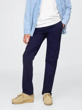 Kinderuniform: rechte stretch-kaki broek