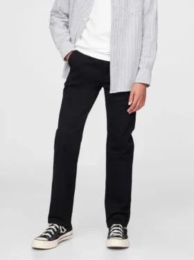 Kinderuniform: rechte stretch-kaki broek