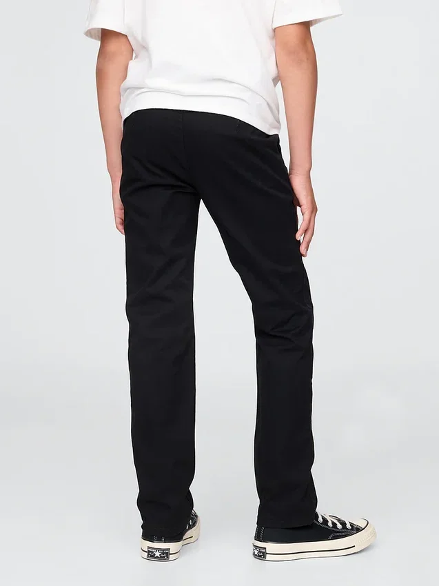 Kinderuniform: rechte stretch-kaki broek