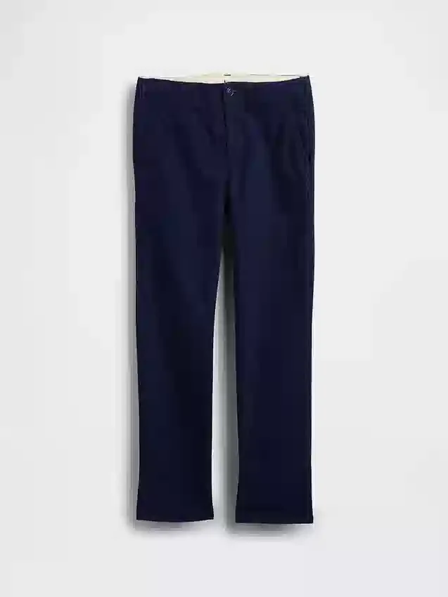 Kinderuniform: rechte stretch-kaki broek