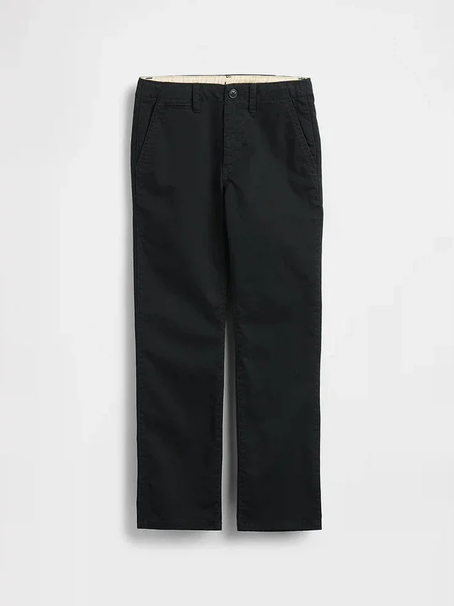 Kinderuniform: rechte stretch-kaki broek