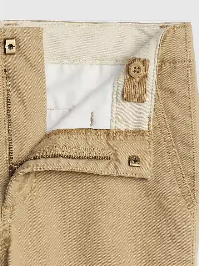 Kinderuniform: rechte stretch-kaki broek