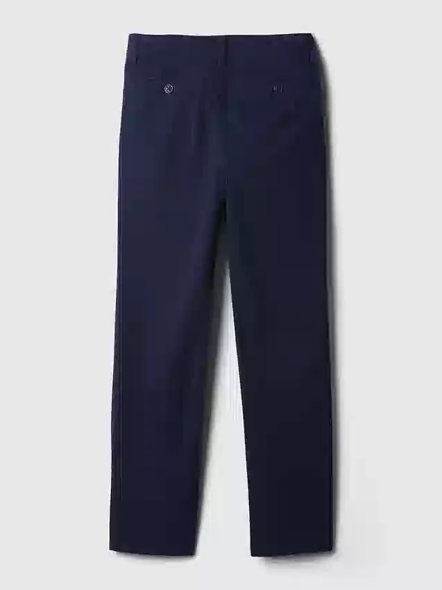 Kinderuniform: rechte stretch-kaki broek