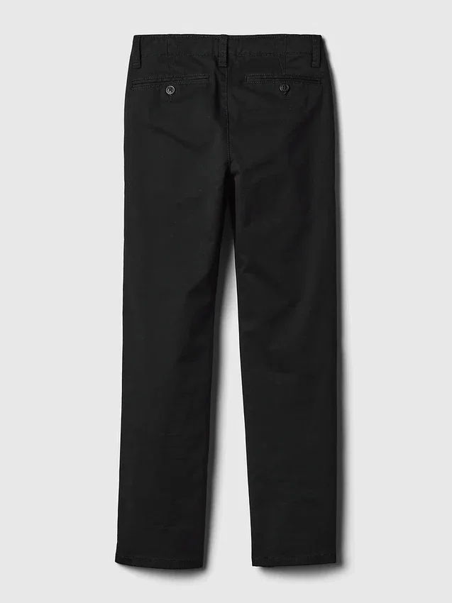 Kinderuniform: rechte stretch-kaki broek
