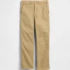 Kinderuniform: rechte stretch-kaki broek
