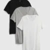 Klassiek T-shirt met V-hals (3-pack)