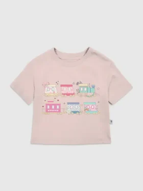 Kleurrijk T-shirt met treinafbeelding voor peuters