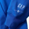 Koop de blauwe, zware hoodie van French Terry met logo