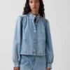 Kort denim swingjasje