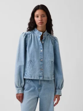 Kort denim swingjasje