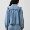 Kort denim swingjasje