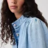 Kort denim swingjasje