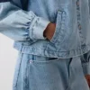 Kort denim swingjasje