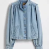 Kort denim swingjasje