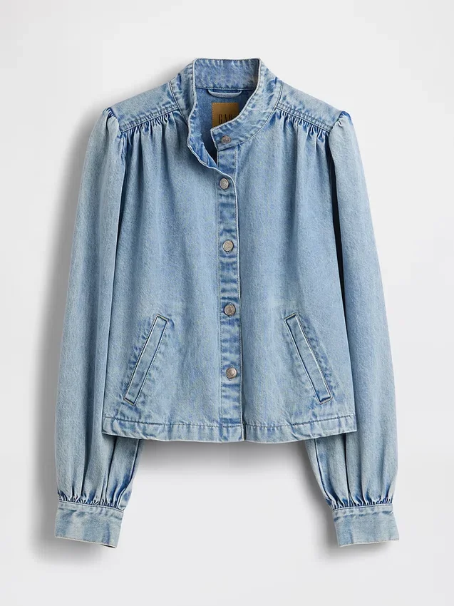 Kort denim swingjasje
