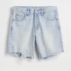 Korte broeken van denim met middelhoge taille en losse pasvorm