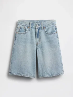 Korte broeken voor kinderen met middelhoge taille en lang model