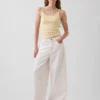 Korte cami met pointelle-patroon