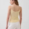 Korte cami met pointelle-patroon