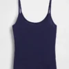 Korte cami met pointelle-patroon
