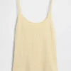 Korte cami met pointelle-patroon