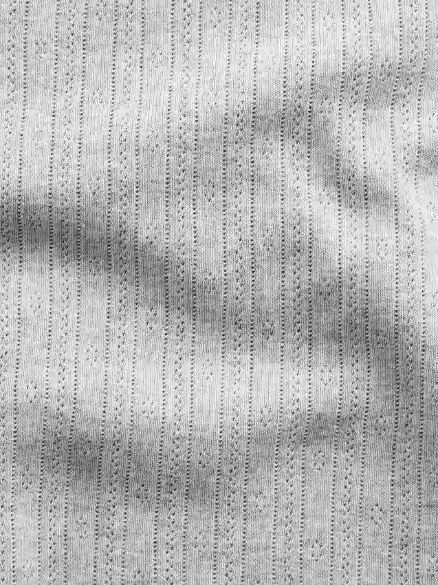 Korte cami met pointelle-patroon