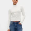 Korte coltrui met pointelle-rib
