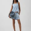 Korte denim tanktop