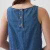 Korte denim tanktop