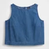 Korte denim tanktop