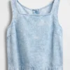 Korte denim tanktop