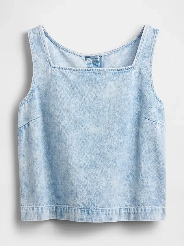 Korte denim tanktop