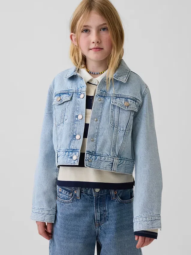 Korte denimjas voor kinderen
