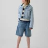 Korte denimjas voor kinderen