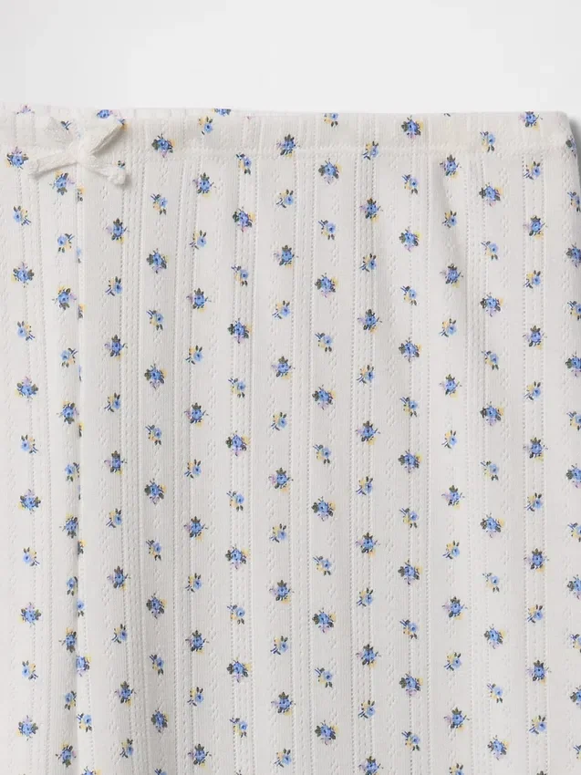 Korte pyjama-broek met pointelle-patroon