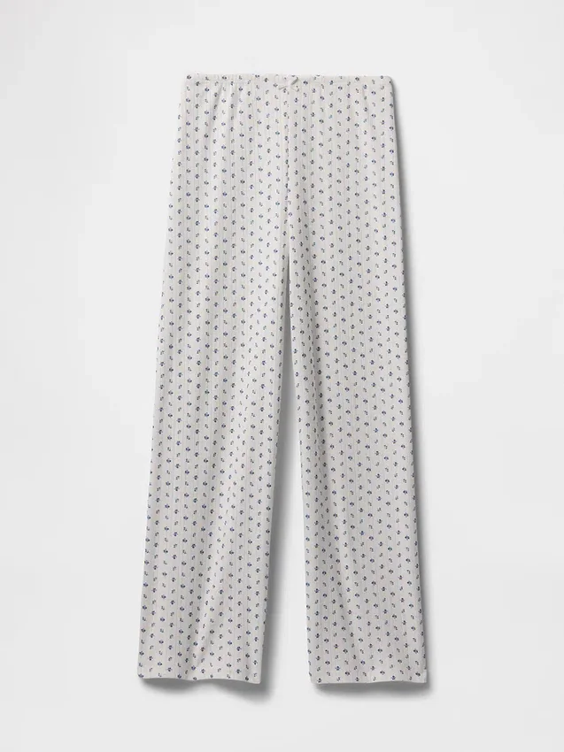 Korte pyjama-broek met pointelle-patroon