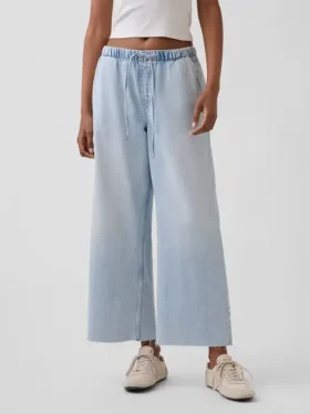 Laag uitgesneden, comfortabele, loszittende cropped Jeans in jaren ’90-stijl