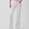 Laag uitgesneden, lange en slanke Jeans met vetersluiting
