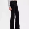 Laag uitgesneden, lange en slanke Jeans met vetersluiting