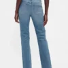 Laag uitgesneden, lange en slanke Jeans met vetersluiting