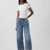 Laag uitgesneden, loszittende '90s Easy Crop-Jeans