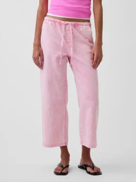 Laag uitgesneden, loszittende ’90s Easy Crop-Jeans