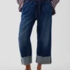 Laag uitgesneden, loszittende '90s Easy Crop-Jeans