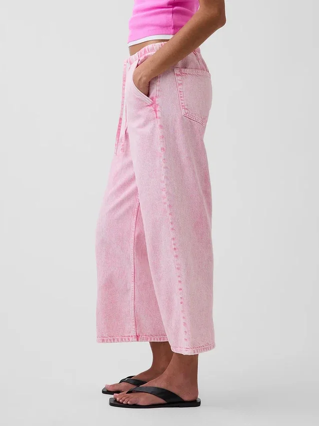Laag uitgesneden, loszittende '90s Easy Crop-Jeans