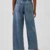 Laag uitgesneden, loszittende '90s Easy Crop-Jeans