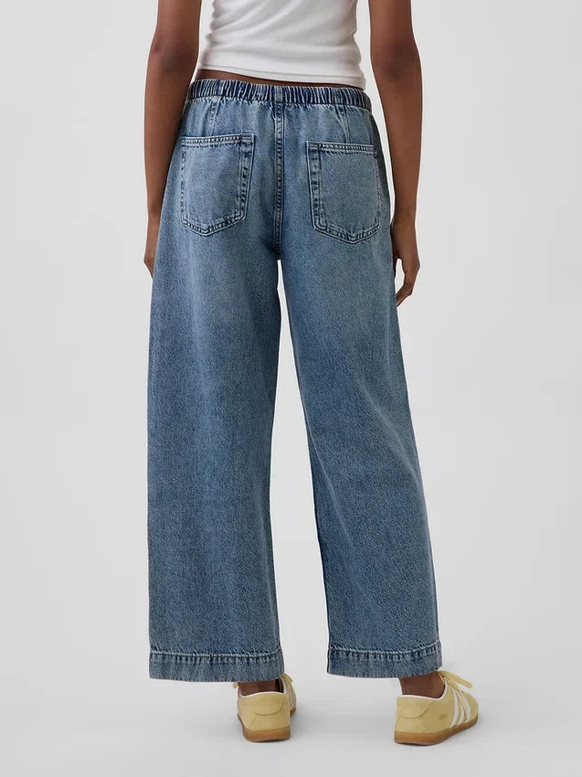 Laag uitgesneden, loszittende '90s Easy Crop-Jeans